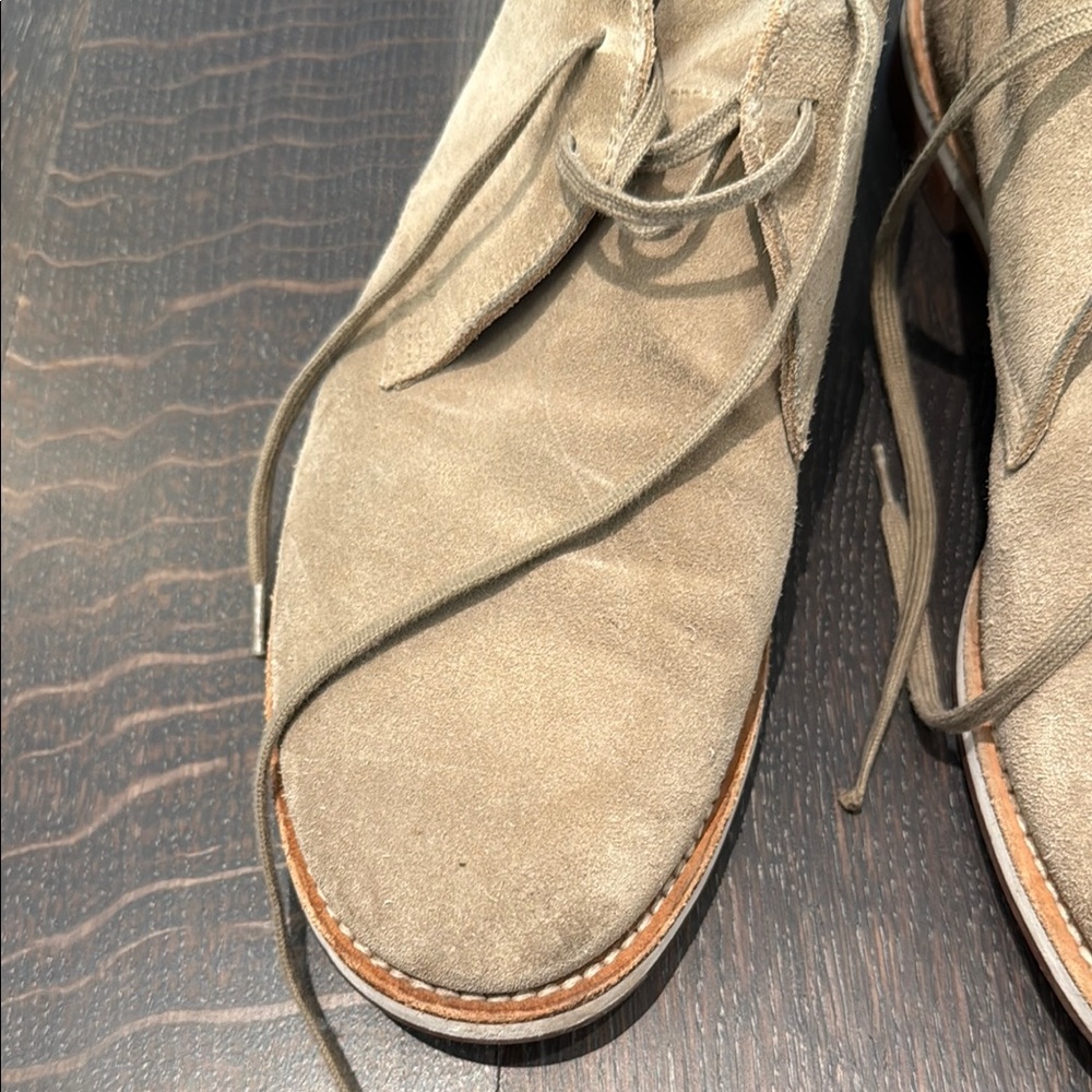 Tan Suede Chukka Boots with Rubber Sole - Picture 3 of 14